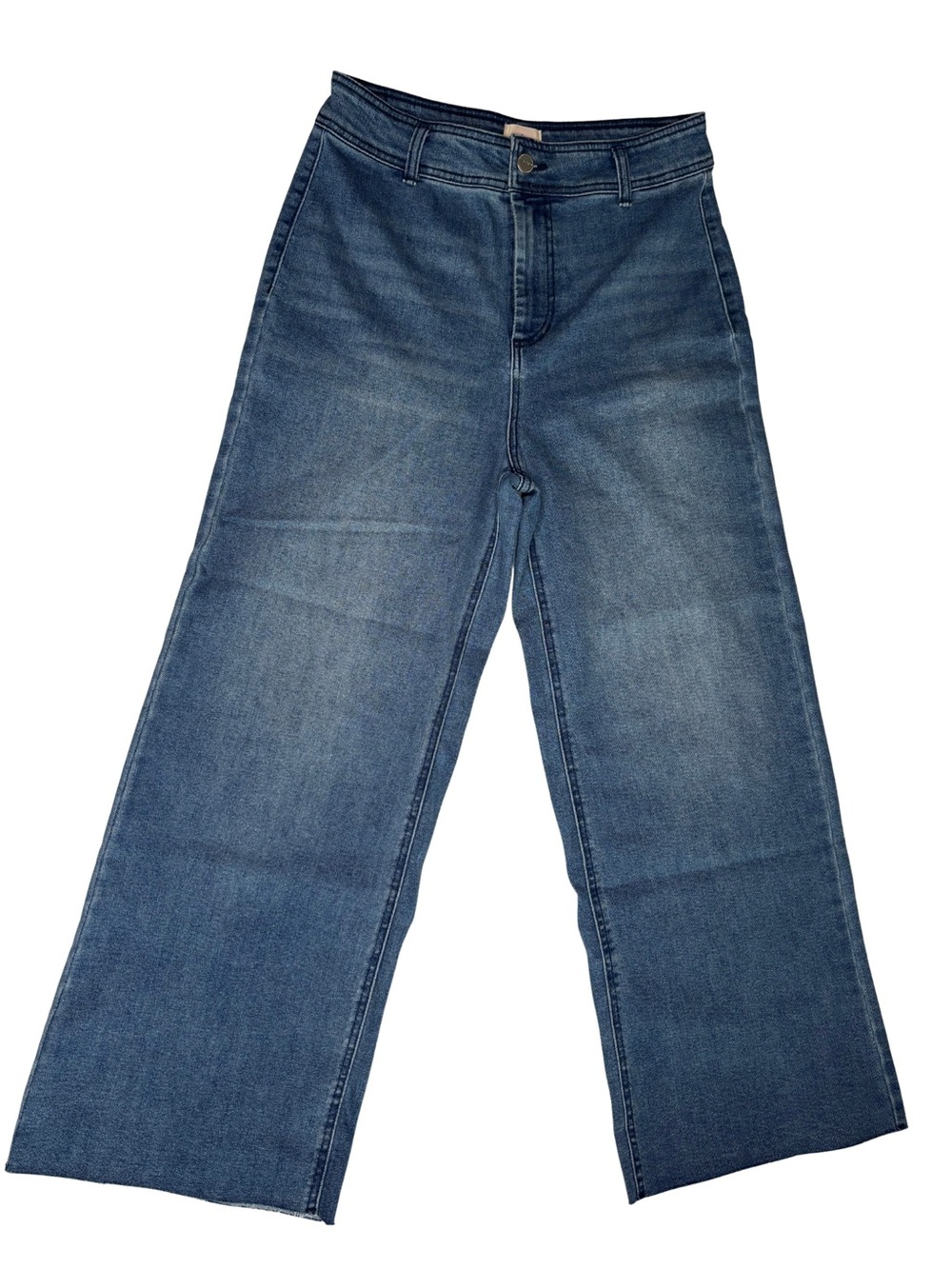 High-Rise Wide Leg Jeans in Indigo Blue